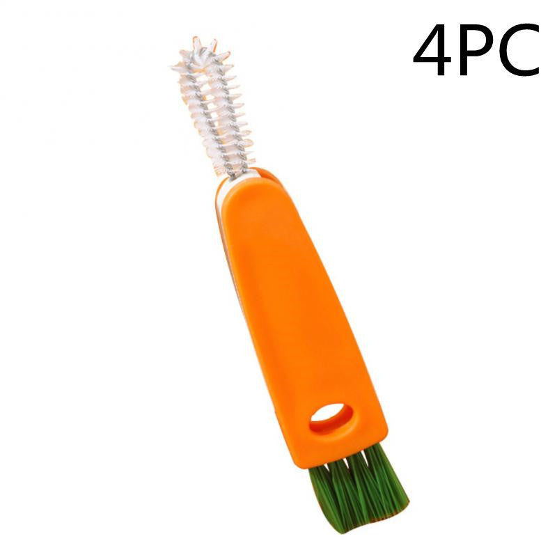 Three-in-one Cup Cover Cleaning Brush Japanese-style Apron Groove Cleaning Brush Kitchen Tools Supplies