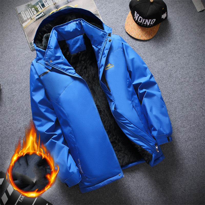 Mens Quilted Jacket For Middle Age Father Winter Jacket