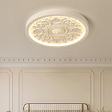 Cream Ceiling Carved Design Ceiling Lamp