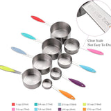 Color Silicone Handle Stainless Steel Measuring Cup