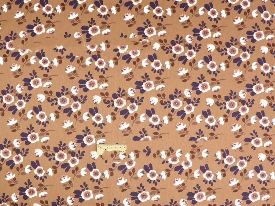 Plant Flowers Small Clear Floral Cotton Fabric
