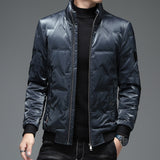Men's casual down jacket stand-up collar white duck down thickening