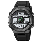 Electronic Watch Men's Compass Student Outdoor Sports Trend Luminous Alarm Clock