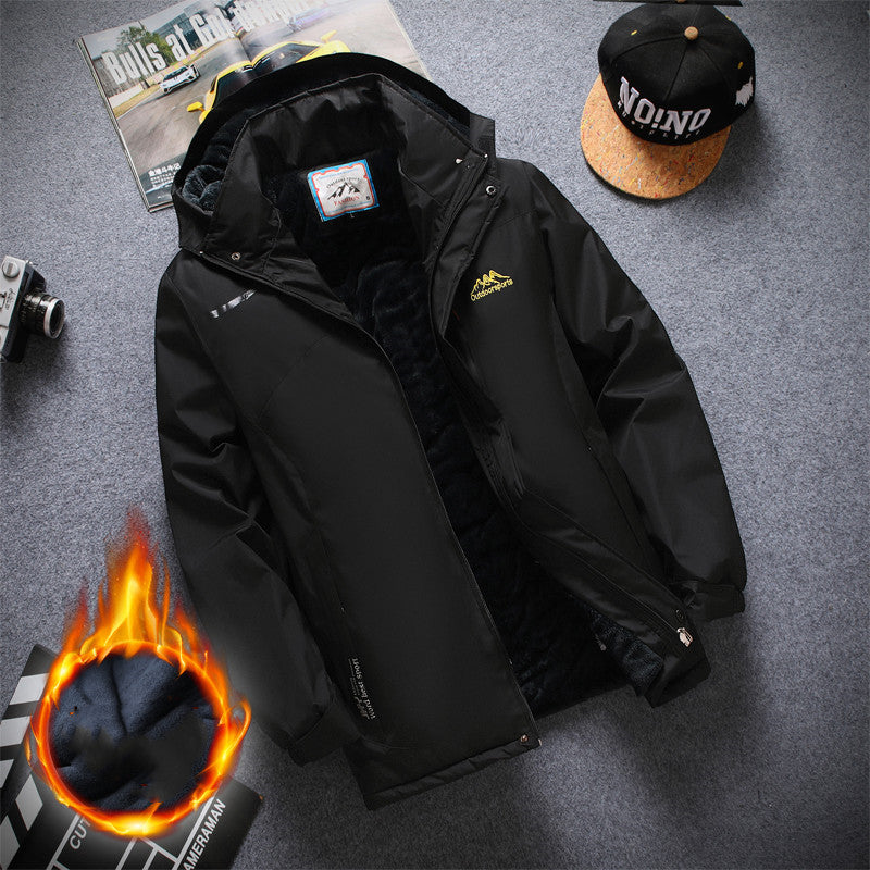 Mens Quilted Jacket For Middle Age Father Winter Jacket