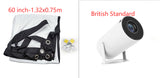Portable Projector Small Straight Projector For Home Use 180 Degrees Projection Angle Automatic Focus Home Video Projector