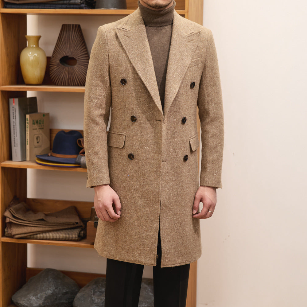 MACN Bar Warm Autumn Winter Brown Wool Coat