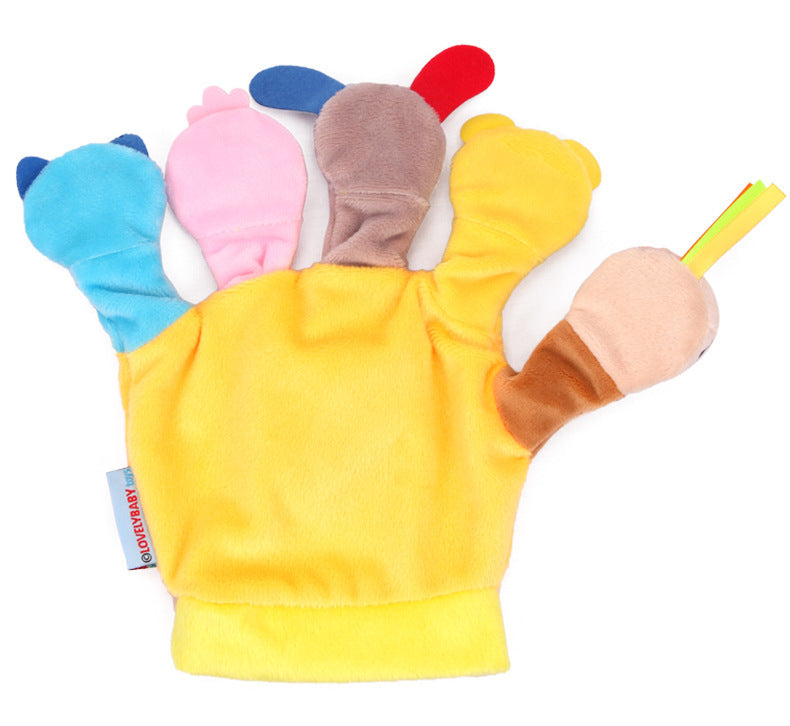 Parent-child Interaction With Music Box Cartoon Animal Hand Puppet Gloves Plush Toy