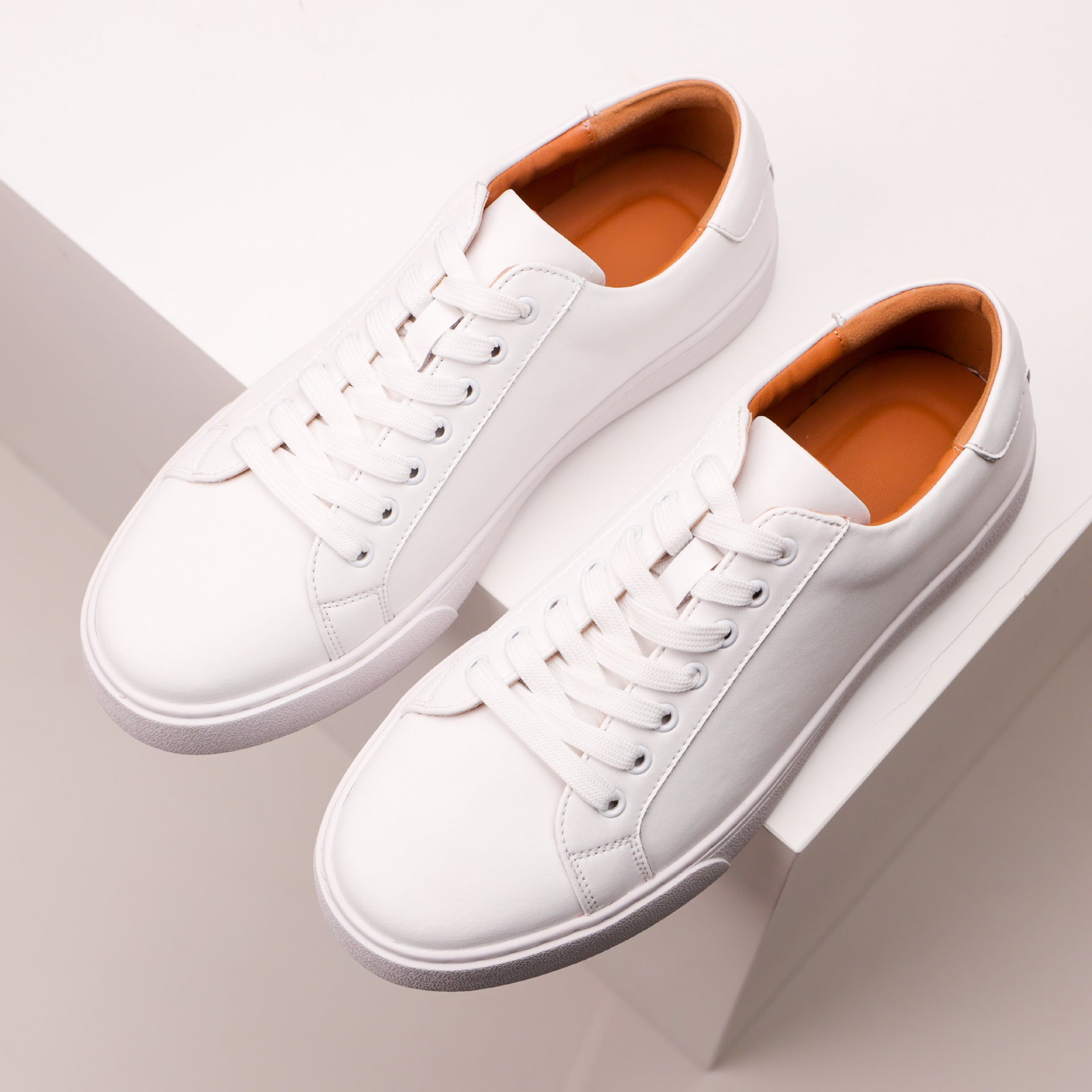 Business Casual Leather Shoes Men's Leather Soft Bottom Skateboard Shoes