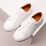 Business Casual Leather Shoes Men's Leather Soft Bottom Skateboard Shoes