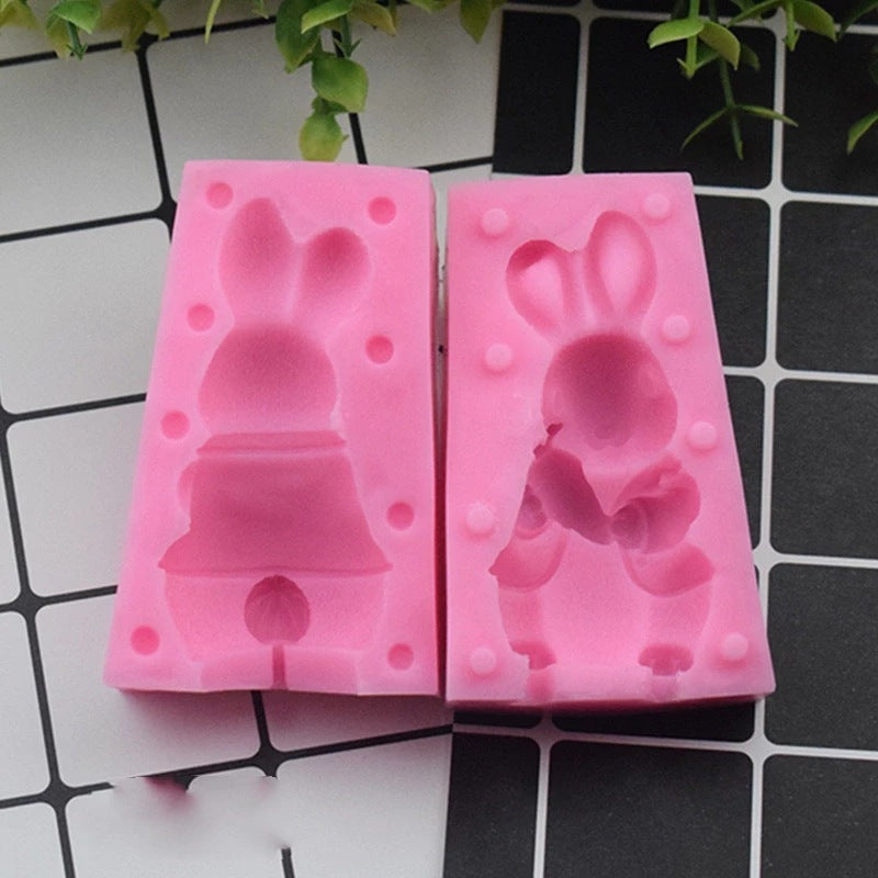 Cute Carrot Rabbit Candle Mold For Making