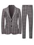 Men's Classic Check Blazer And Pants Set