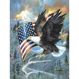 Round Diamond Embroidery Flag Needlework Cross Stitch Round Resin