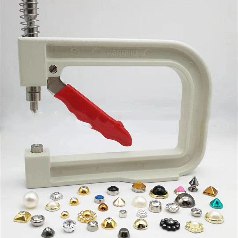 Round Non-porous Pearl Rivet Manual Beading Machine