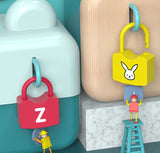 Children Montessori Alphabet Number Learning Locks Toys Alphanumeric Unlock Teaching Aids Educational Toys