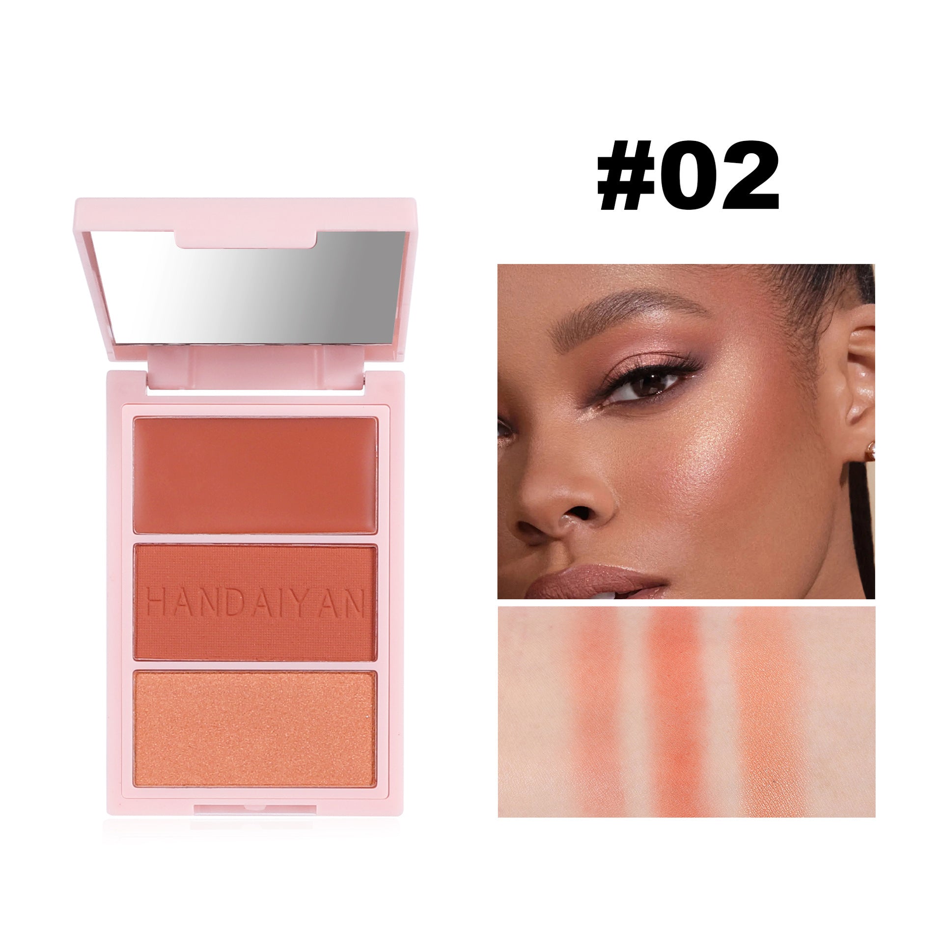 Blusher Plate Highlight Contour Compact Brighten чеҳра