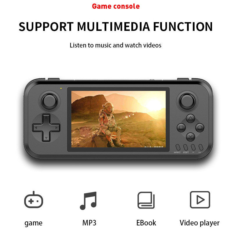 Four Players Play Against Handheld Game Consoles