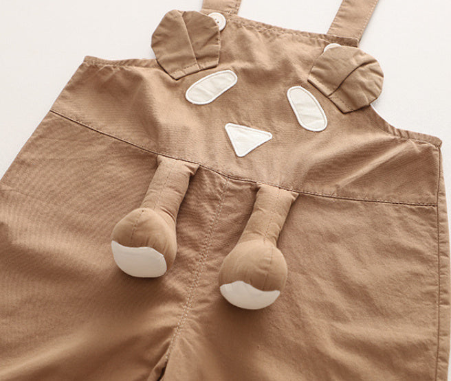 Creative Printed Baby Summer Backpack Pants Set