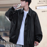 Куртка из искусственной кожи с подкладкой на плечах для подростков больших размеров