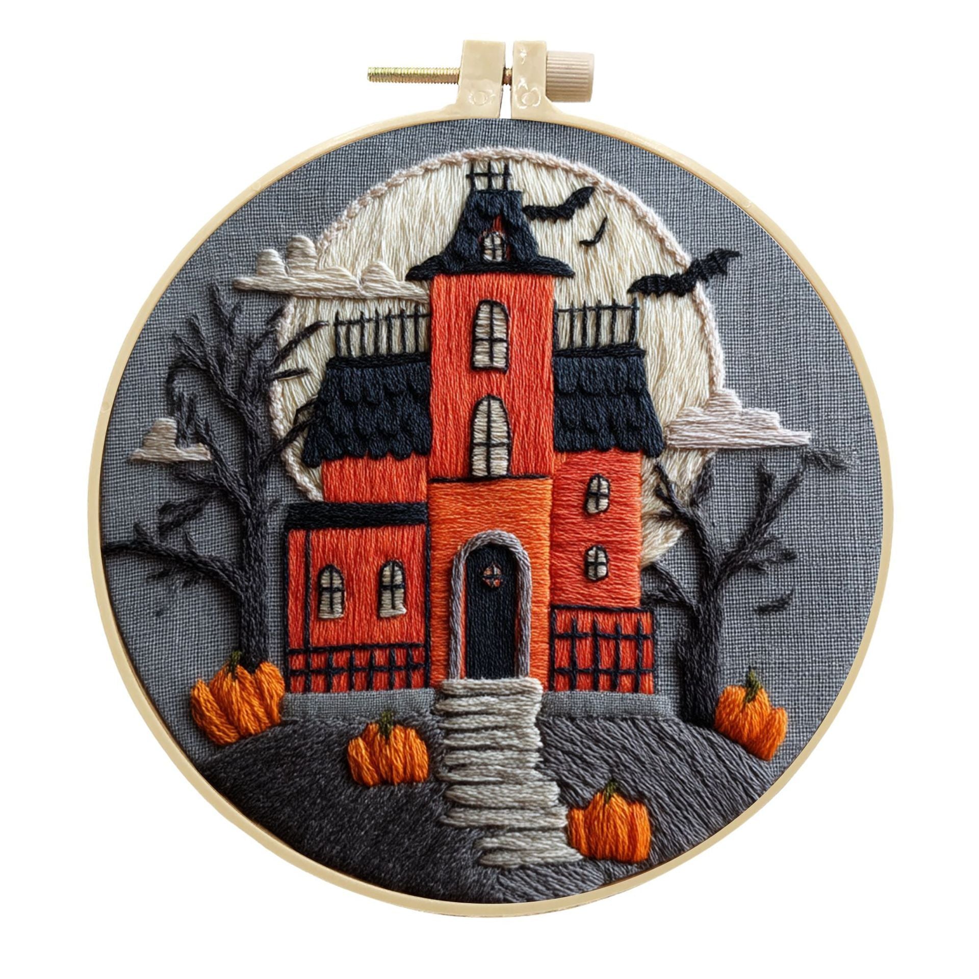 Embroidery Halloween Cloth Art Material Kit Kit Creative Handmade Needlework