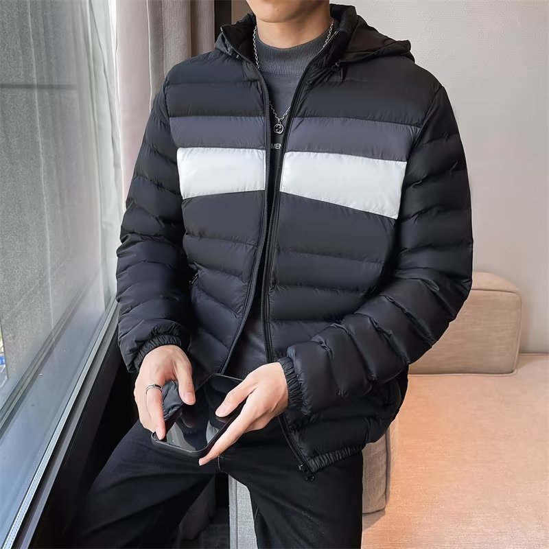 Insulated coat with hood and cotton lining