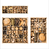 Baby DIY Twig Toy Original Nature Wood Art &amp; Craft Handmade Creative Wooden Blocks Toy Drawing On Wood Educational Originality