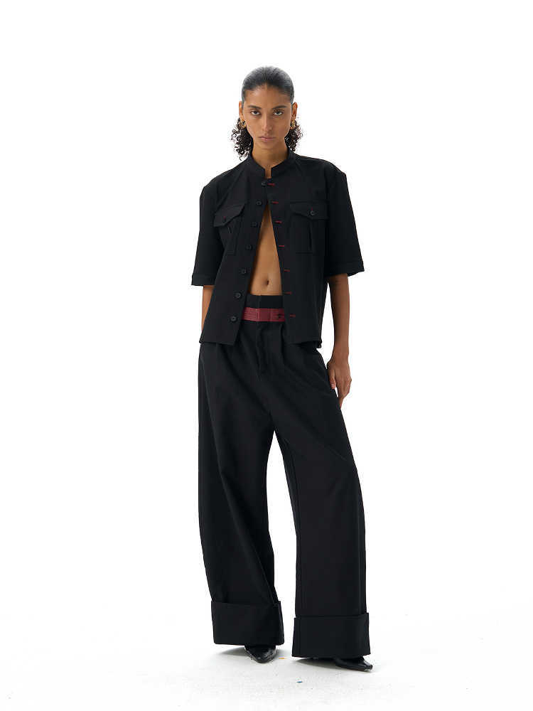 Handmade Red Eye Hunting Suit Half Sleeve Shirt