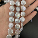 Natural Freshwater Pearl Beads Button Shape Punch For Jewelry Making DIY Necklace Bracelet Accessories