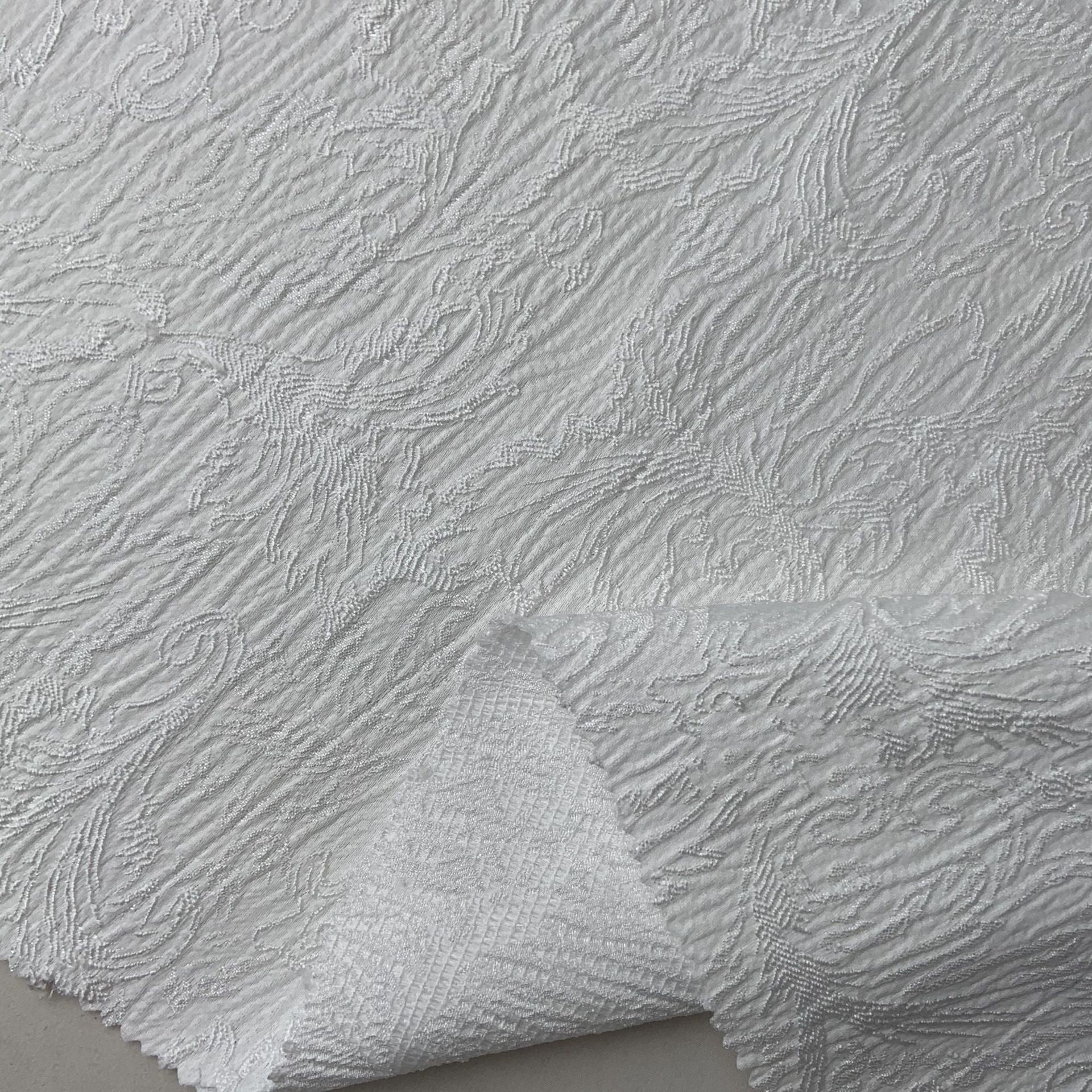 Humanoid Silk Embossed Jacquard Woven Fabric